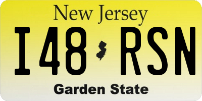 NJ license plate I48RSN