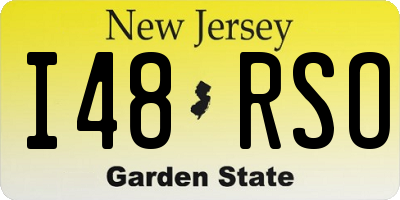 NJ license plate I48RSO