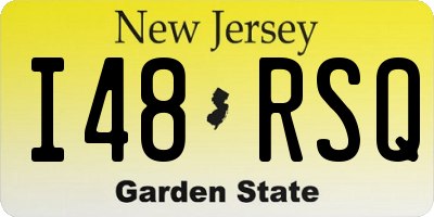NJ license plate I48RSQ