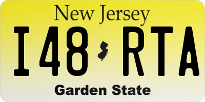 NJ license plate I48RTA