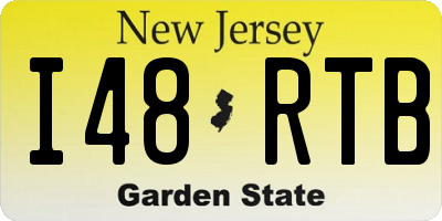 NJ license plate I48RTB