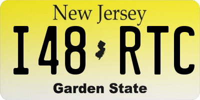 NJ license plate I48RTC