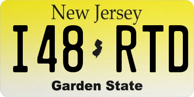 NJ license plate I48RTD