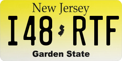 NJ license plate I48RTF