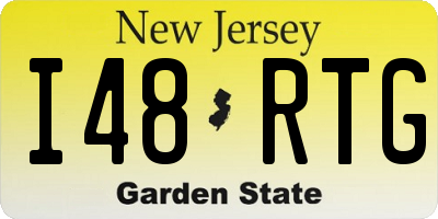 NJ license plate I48RTG
