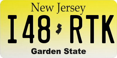 NJ license plate I48RTK