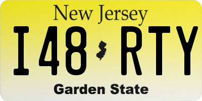 NJ license plate I48RTY