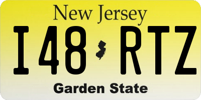 NJ license plate I48RTZ