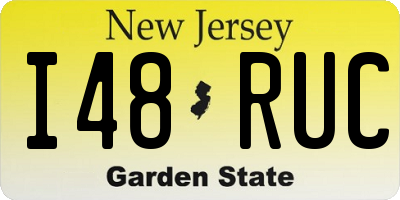 NJ license plate I48RUC