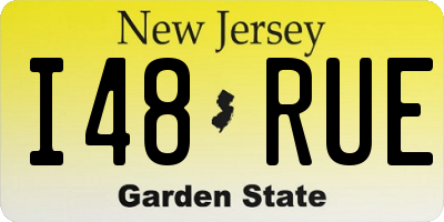 NJ license plate I48RUE