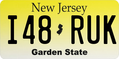 NJ license plate I48RUK