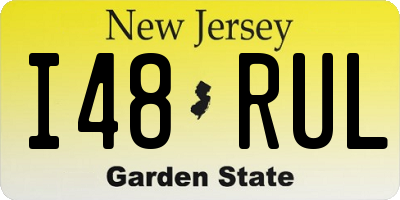 NJ license plate I48RUL