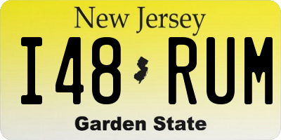 NJ license plate I48RUM