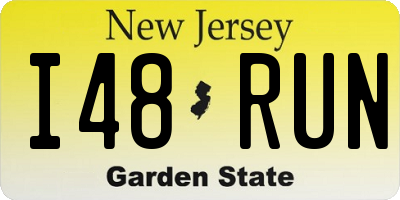 NJ license plate I48RUN