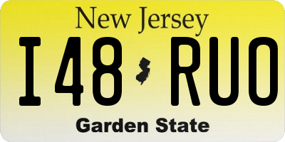 NJ license plate I48RUO