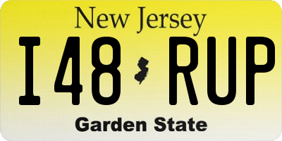 NJ license plate I48RUP