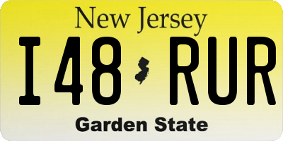 NJ license plate I48RUR