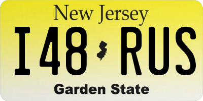 NJ license plate I48RUS
