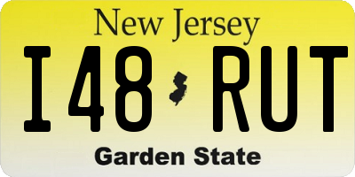 NJ license plate I48RUT