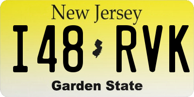 NJ license plate I48RVK