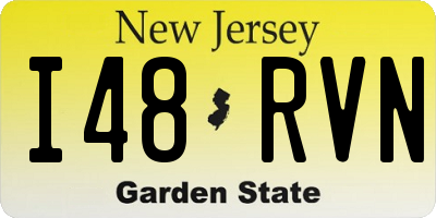 NJ license plate I48RVN