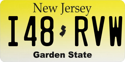 NJ license plate I48RVW