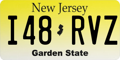 NJ license plate I48RVZ