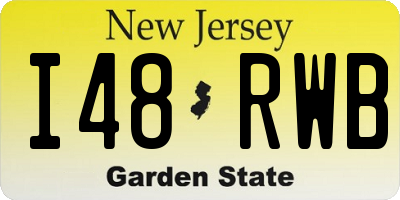 NJ license plate I48RWB