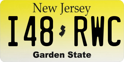 NJ license plate I48RWC