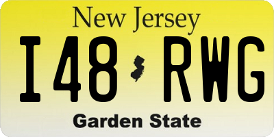 NJ license plate I48RWG