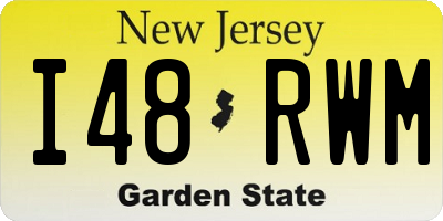 NJ license plate I48RWM