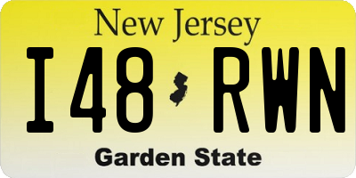 NJ license plate I48RWN