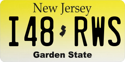 NJ license plate I48RWS