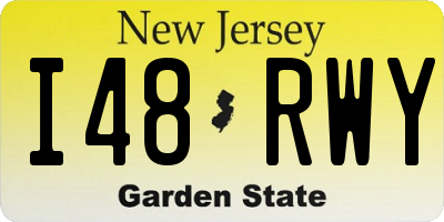 NJ license plate I48RWY