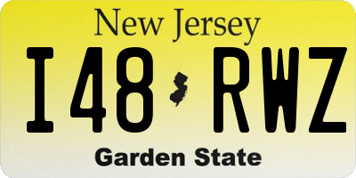 NJ license plate I48RWZ