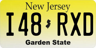NJ license plate I48RXD
