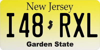 NJ license plate I48RXL