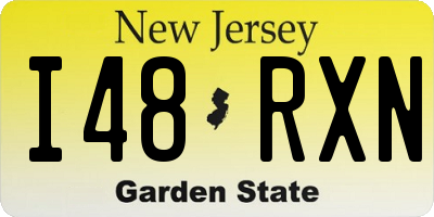 NJ license plate I48RXN