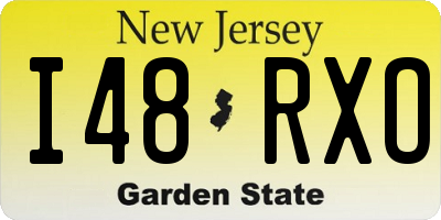 NJ license plate I48RXO
