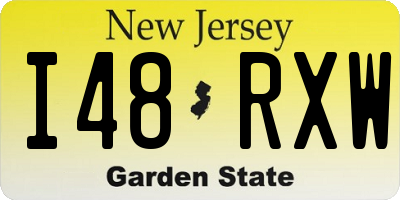 NJ license plate I48RXW