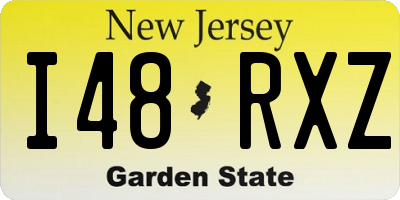 NJ license plate I48RXZ