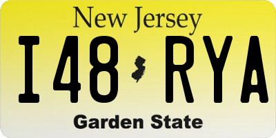 NJ license plate I48RYA