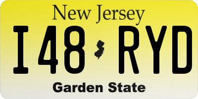 NJ license plate I48RYD