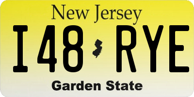 NJ license plate I48RYE
