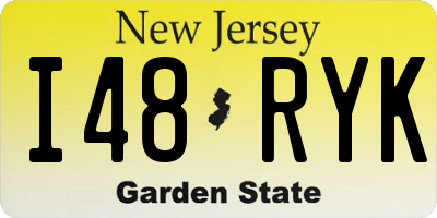 NJ license plate I48RYK