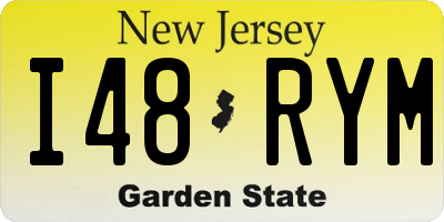 NJ license plate I48RYM
