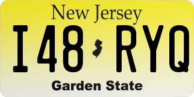 NJ license plate I48RYQ