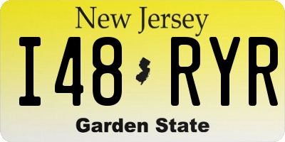 NJ license plate I48RYR