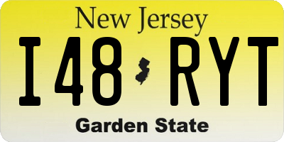 NJ license plate I48RYT