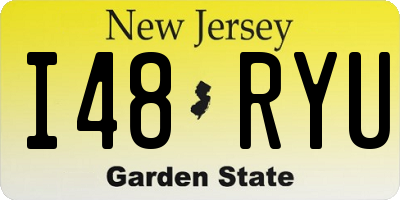 NJ license plate I48RYU